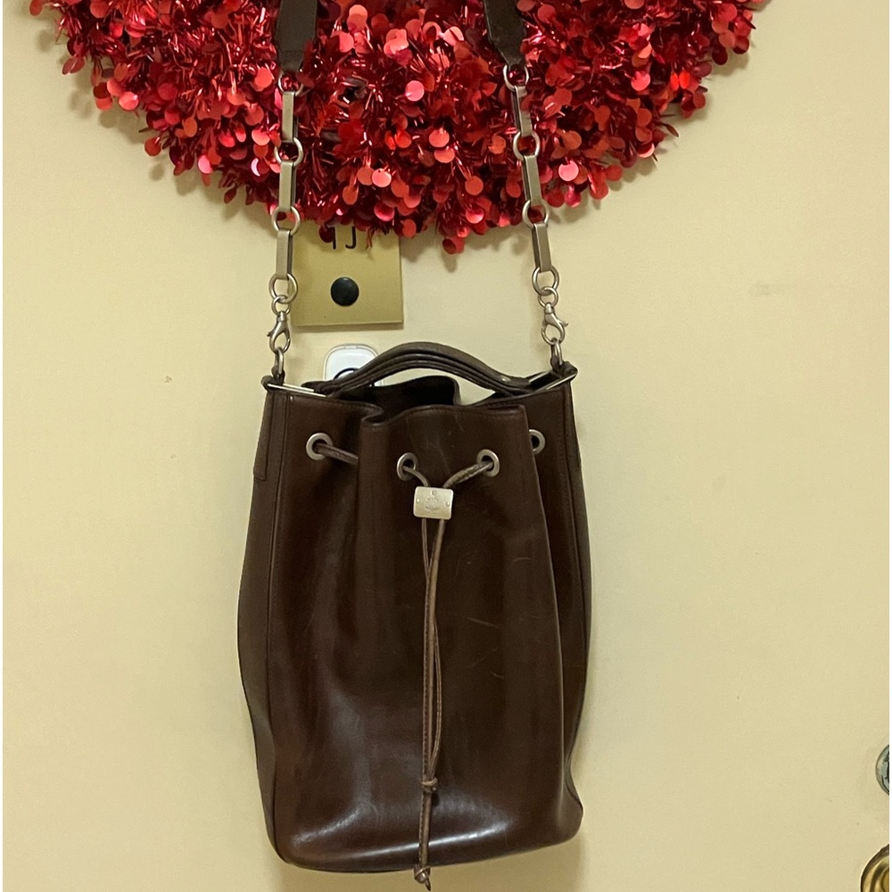 Mark Cross Brown Leather Bucket Crossbody ❤️🔥